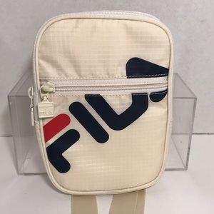 FILA Mini Cream Color Crossbody Organizer Purse Bag Purse